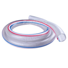 Tuyau en spirale transparent de pompe à eau de fil de PVC de 8 pouces